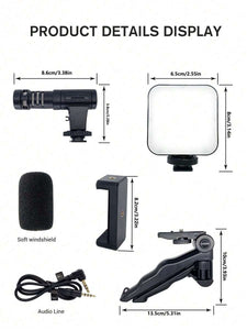 Versatile Handheld Phone Bracket: Mic, Soft Light, and Tripod Mode - Ideal for Live Streaming, Selfies, Recording Videos, and Makeup