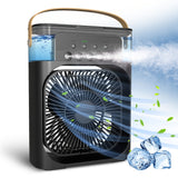 Portable Air Cooler Desktop Cooling Fan Water Cooling Spray Fan USB Office Air Conditioning Cooler 500ml Water Tank