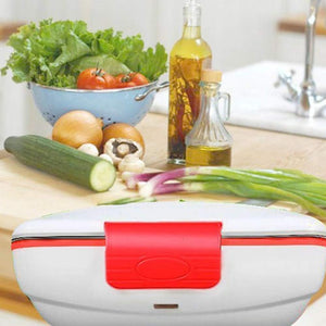 Enjoy Warm Meals Anywhere: Polifly Exquisite Portable Electric Heated Lunch Box with Stainless Steel Inner Pot - Orange