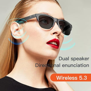 Experience Ultimate Connectivity: Smart Glasses with Wireless Bluetooth, Polarized Lenses, and Hands-Free Calling, Perfect for Men and Women on the Go!