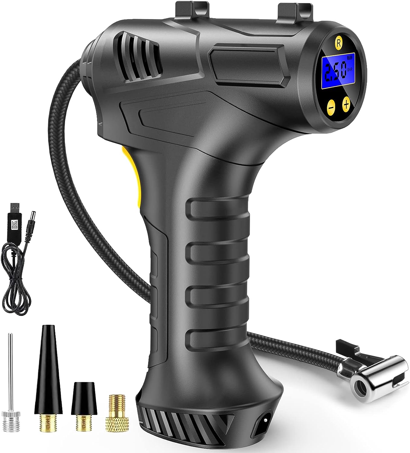 Meet the Etship Cordless Tyre Inflator: Your Convenient 12V USB Rechargeable Air Compressor for On-the-Go Tire Care!