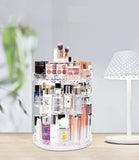 Effortless Beauty Organization: ELECDON 360° Rotating Crystal Makeup Organizer - Adjustable 7-Layer Display Case for Jewelry, Brushes, Lipsticks, Acrylic Transparent Design, Space-Saving
