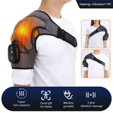 Electric Shoulder Massager Heating Vibration Massage Support Belt Knee Arthritis Pain Relief Thermal Physiotherapy Brace
