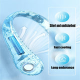 Portable Neck Fan USB Rechargeable Bladeless FAN MINI Electric Ventilador Silent Neckband Wearable Cooling for Sports