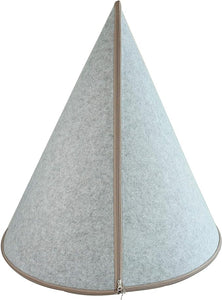 Discover TAU Homes: The Stylish Cone Cave - Easy Assembly Pet House & Bed Condo (Size Small, Light Grey)"
