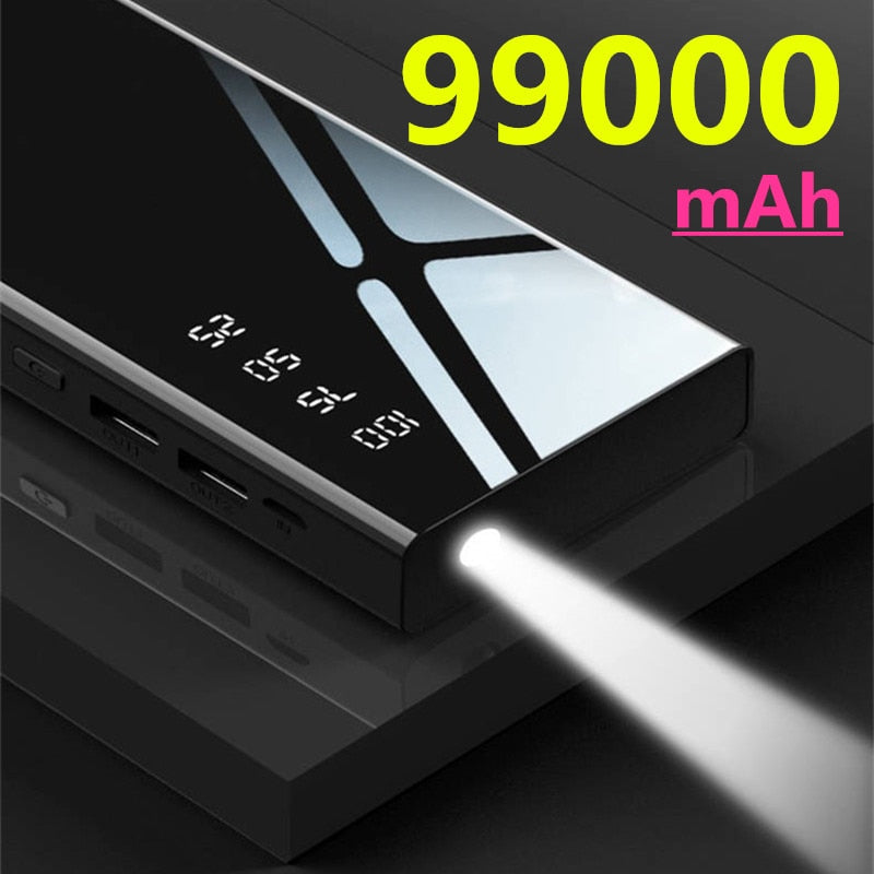 Power Bank 99000mAh with 22.5W PD Fast Charging Powerbank Portable Battery Charger For iPhone 14 13 12 Pro Max Xiaomi